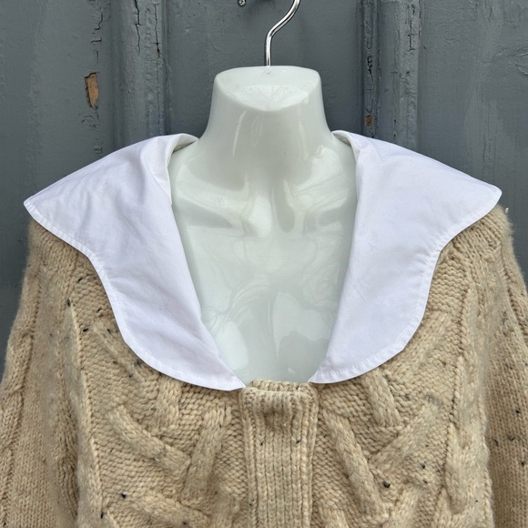Ganni Wool Alpaca Blend Poplin Collar Sweater, size XS - Picture 6 of 15